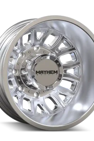 Mayhem Cogent Dually 8107D 17x6.5 8x210 BP -142mm Offset 154.2mm Bore Polished Wheel Professional Grade