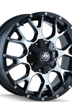 One Day Deal Mayhem 8015 Warrior 18x9 / 6x135 BP / 18mm Offset / 106mm Hub Black/Machined Face Wheel