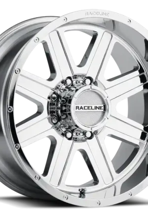 Raceline 940C Hostage 20x12in / 8x165.1 BP / -44mm Offset / 125.2mm Bore - Chrome Wheel Best Seller