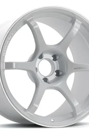 While Supplies Last Advan RG-4 18x10.5 +15 5x114.3 Racing White Metallic and Ring Wheel