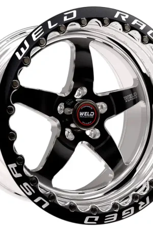 Weld S71 17x10.5 / 5x4.5 BP / 7.9in. BS Black Wheel (Low Pad) - Black Single Beadlock MT Low Price