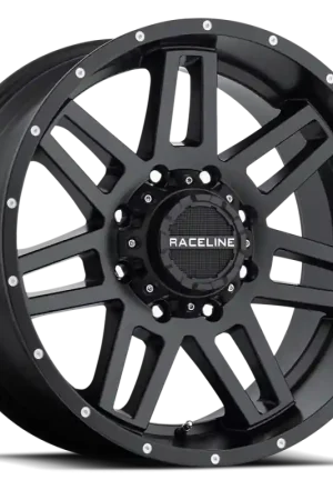 Raceline 931B Injector 18x9in / 5x114.3/5x127 BP / -12mm Offset / 78.1mm Bore - Satin Black Wheel Hot Deal