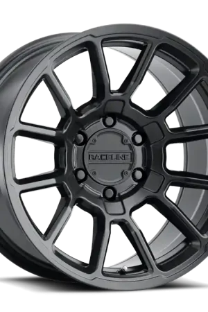 New Arrival Raceline 950B Gauge 16x8in / 5x127 BP / 0mm Offset / 78.1mm Bore - Satin Black Wheel