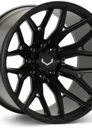 Free Returns Vossen VFX-03 24x14 - 6x139.7 - ET44 - Mega Deep - 78.1 - Satin Black Wheel