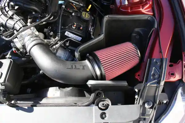 Factory Price JLT 15-17 Ford Mustang V6 Black Textured Cold Air Intake Kit w/Red Filter