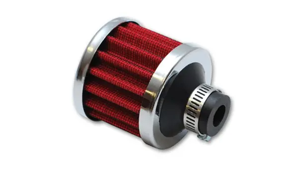 Vibrant Crankcase Breather Filter w/Chrome Cap 2 1/8in 55mm Cone ODx2 5/8in 68mm Tallx3/4in 19mm ID Luxury