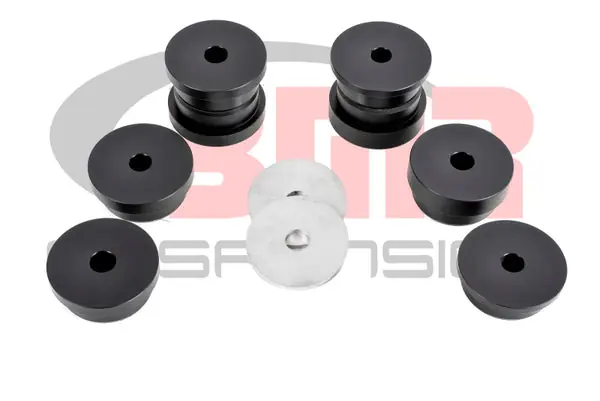 BMR 15-17 S550 Mustang Rear Cradle Bushing Kit (Delrin) - Black Professional Grade
