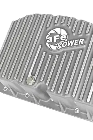 Must Have aFe Street Series Engine Oil Pan Raw w/ Machined Fins; 11-17 Ford Powerstroke V8-6.7L (td)