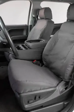 Covercraft 11-14 Ford F150 Polycotton SeatSaver Custom Front Row Seat Covers - Grey Get Yours