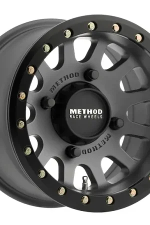 Instant Buy Method MR401 UTV Beadlock 15x7 / 4+3/13mm Offset / 4x136 / 106mm CB Titanium Wheel- Matte Black Ring