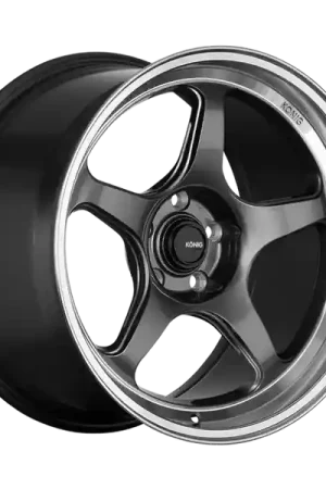 Exclusive Konig Hyperspec 17x8 4x100 ET40 Anthracite Metallic Wheel w/ Mirror Machined Lip (Knurled Bead)