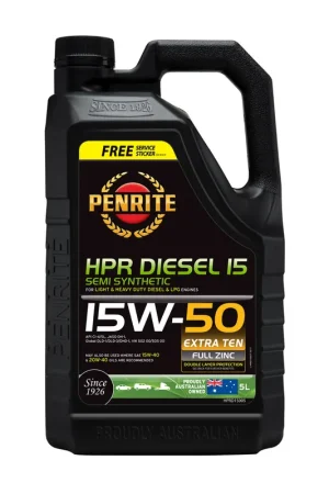 Buy Direct Penrite HPR Diesel 15 Semi Synthetic Engine Oil 15W-50 5L - HPRD15005 (Pickup Only)