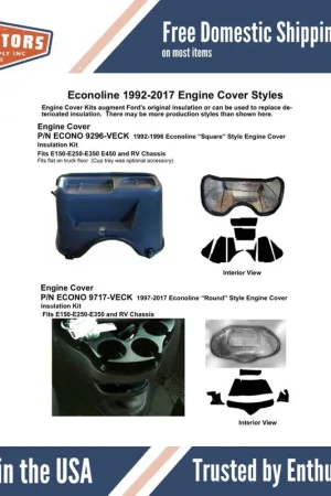 Complete Interior Insulation Kit for 1992-1996 Ford Econoline Passenger Van Original