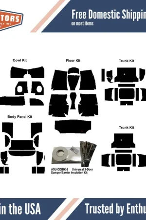 Genuine 1961-1962 Chevrolet Impala, Chevrolet Biscayne, Chevrolet C10, Insulation Sound Deadener-Kit CHEV 6162-CVAK