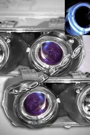 Grab Now Black Blue Halo Headlights