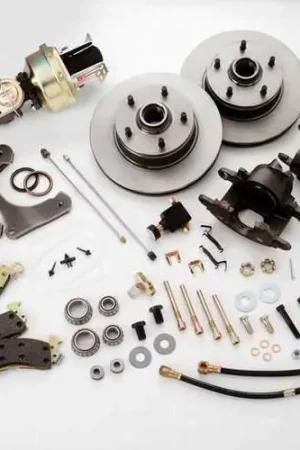 Original SSBC Power Drum to Disc Brake Conversion Kit with 2 Inch Drop Spindles & 2 Piston Aluminum Calipers - Front - A129