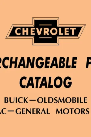 New Release Parts Catalog for 1929-1959 Chevrolet interchange w/ Buick, Oldsmobile, Pontiac