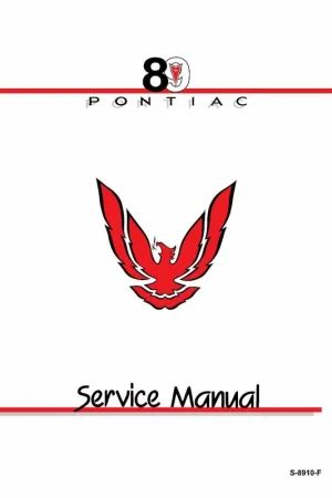 Service Manual for 1989 Pontiac Firebird Limited Edition