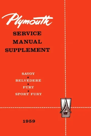 Service Manual for 1959 Plymouth Reduced Price