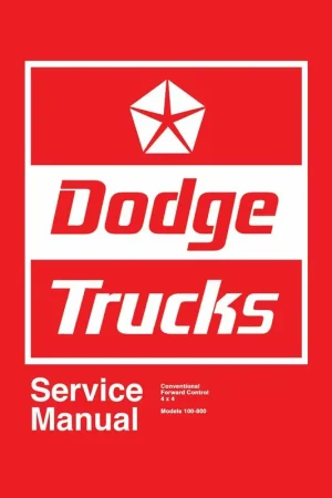 Service Manual for 1974 Dodge Truck 100-800 Buy Online