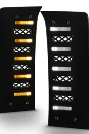 Clearance ANZO 2022-2024 Toyota Tundra (w/Factory LED Refl. & OE Bumper) Z-Series Full LED DRL Vent Lights - Pair