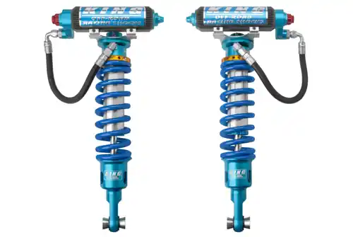Money Back Guarantee King Shocks 2021-2024 RAM 1500 TRX Front 3.0 Dia Finned Remote Reservoirs - Coilover Kit w/ Compression Adjusters / Internal Bypass (Pair) - 33700-391A