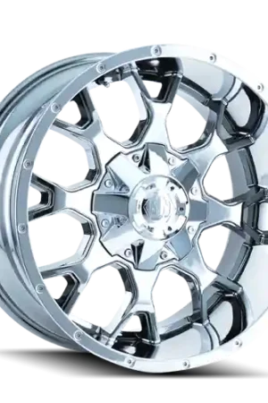 Mayhem 8015 Warrior 20x10 / 5x127 BP / -25mm Offset / 87mm Hub Chrome Wheel Best Choice