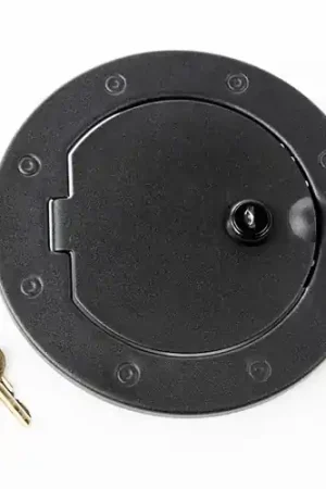 Rugged Ridge 2007-2018 Jeep Wrangler JK Textured Black Locking Gas Cap Door Limited Offer