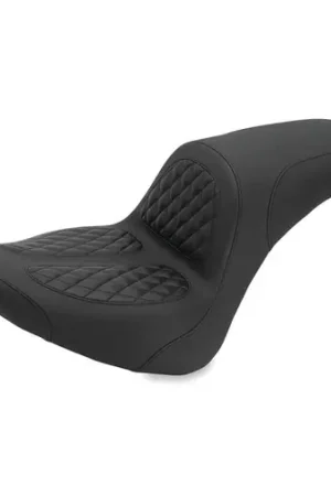 Mustang Motorcycle 06-17 Harley Davidson Softail Wide Tire (200mm) Fastback 1PC Seat w/Diamond Stitch - Black Money Back Guarantee