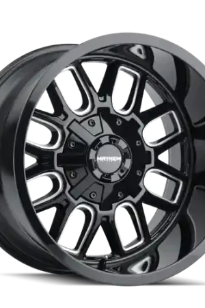 Low Price Mayhem 8107 Cogent 20x12 / 8x165.1 BP / -51mm Offset / 130.8mm Hub Black w/ Milled Spokes Wheel