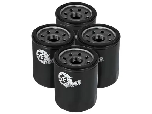 Fast Shipping aFe ProGuard HD Oil Filter; 19-20 GM Silverado 1500; L4 2.7L - 4 Pack - 44-LF047-MB