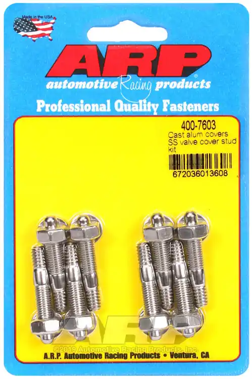 Authentic ARP Cast Aluminum Valve Cover Stud Kit with 1/4 Inch Stainless Steel Hex Studs