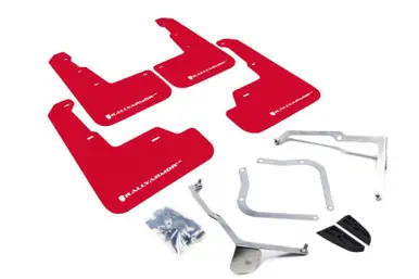 Rally Armor 15+ Subaru WRX & STi Sedan Only UR Red Mud Flap w/ White Logo Place Order