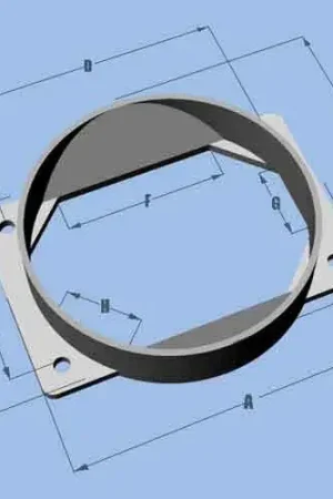 Vibrant Performance Mass Air Flow Sensor Adapter Plate for Mitsubishi Applications Certified