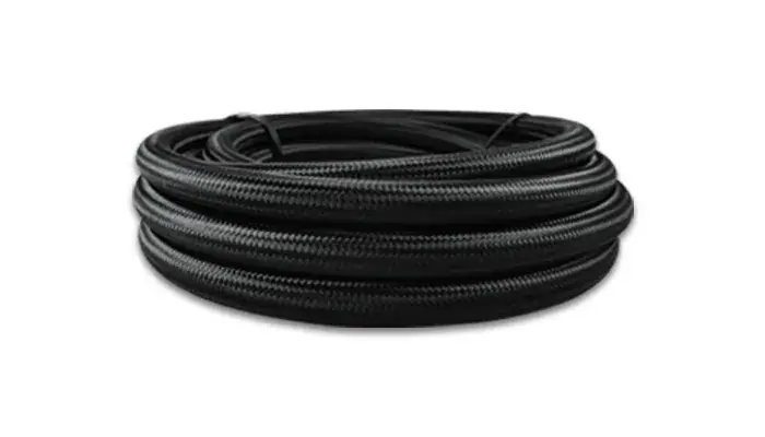 While Supplies Last Vibrant Performance -12 AN Black Nylon Braided Flex Hose - 2 foot roll