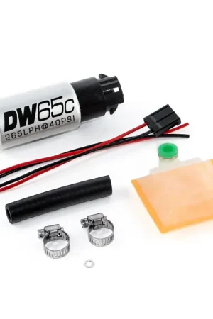 Deatschwerks DW65C 265lph Compact Fuel Pump w/Mounting Clips + Install Kit Time-Limited