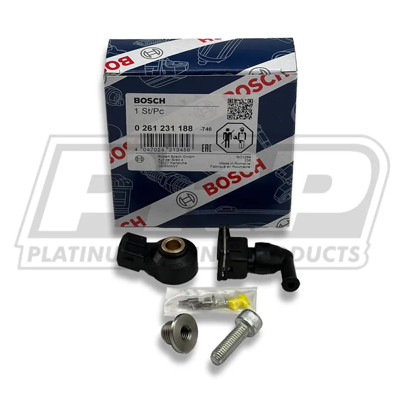 Platinum Racing Products Bosch Motorsport - KS4-P 3 to 25 kHz Knock Sensor Kit to Suit Nissan CA18 Yes - Titanium Hardware / 1x Sensor Kit Professional Grade