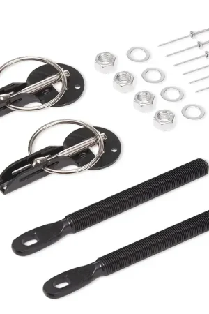 Don’t Miss Out Proflow Bonnet Hood Pins Quick Release Aluminium Black Kit