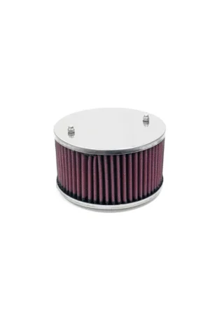 K&N Filters Custom Racing Oval Air Filter Assembly to Suit Single/Dual Barrel Carburettors - 4.875" ID x 2.125" H x 1.375" Inlet Price Cut