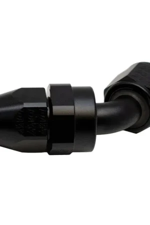 Affordable Deatschwerks 8 AN Female Flare Swivel60-Degree Hose End PTFE Anodized Matte Black