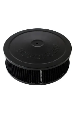 Fan Favorite Aeroflow 9" x 2 3/4" Air Filter Assembly 5 1/8" Neck - Black Cotton