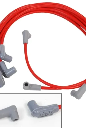 Limited Time MSD Super Conductor Spark Plug Wire Set, Chevy Truck 305-350 '85-On For use on Chevy Trucks, 305-350, '85-On, Red Jacket