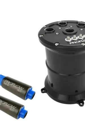 Final Sale Proflow Surge Tank Kit With Dual 340 LPH Fuel Pumps EFI 2.5L Billet Aluminium Black Anodised