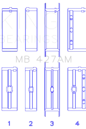 Authentic King Engine Bearings Chevrolet 173 V6 (Size +0.75mm) Main Bearing Set | Graveyard Performance