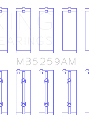 King Engine Bearings Honda B18A1 (Size +0.25mm) Main Bearing Set | Graveyard Performance Worldwide Shipping