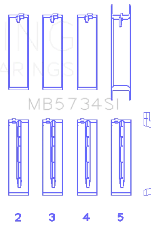 King Engine Bearings Ford 302 Cid Coyote (Size +0.25mm) Main Bearing Set | Graveyard Performance Hassle-Free Returns