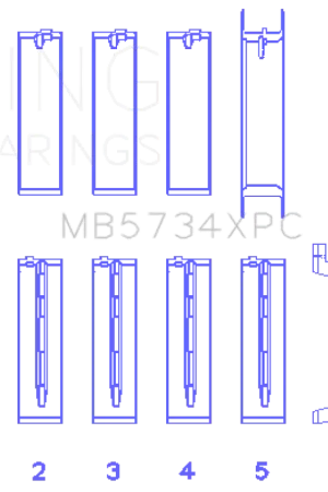 King Engine Bearings Ford 302 Cid Coyote (Size +0.25mm) Main Bearing Set | Graveyard Performance Discount