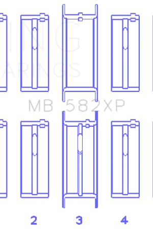 King Engine Bearings Ford 2.0/2.3L 8V (Size +0.50mm) Main Bearing Set | Graveyard Performance Original