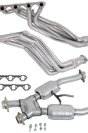 High Quality BBK 94-95 Ford Mustang 5.0L 1-5/8 Long Tube Headers w/High Flow Catted X-Pipe (Silver Ceramic) | Graveyard Performance