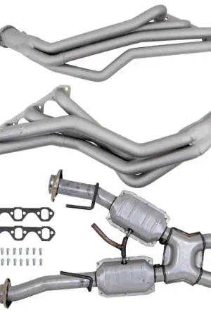 Budget BBK 79-93 Ford Mustang 5.0L 1-5/8 Long Tube Headers w/High Flow Catted X-Pipe (Ti Ceramic) | Graveyard Performance